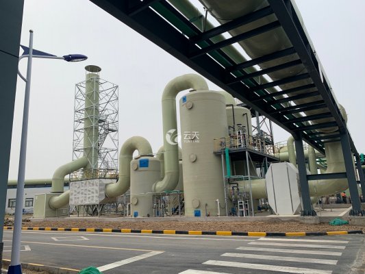 填埋場廢氣處理系統(tǒng)(風(fēng)管及設(shè)備材質(zhì):玻璃鋼)